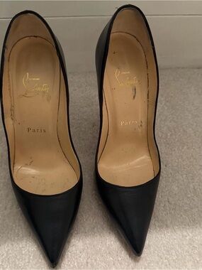 Christian Louboutin So Kate 120 mm Black leather Pointed-Toe Stiletto Pumps